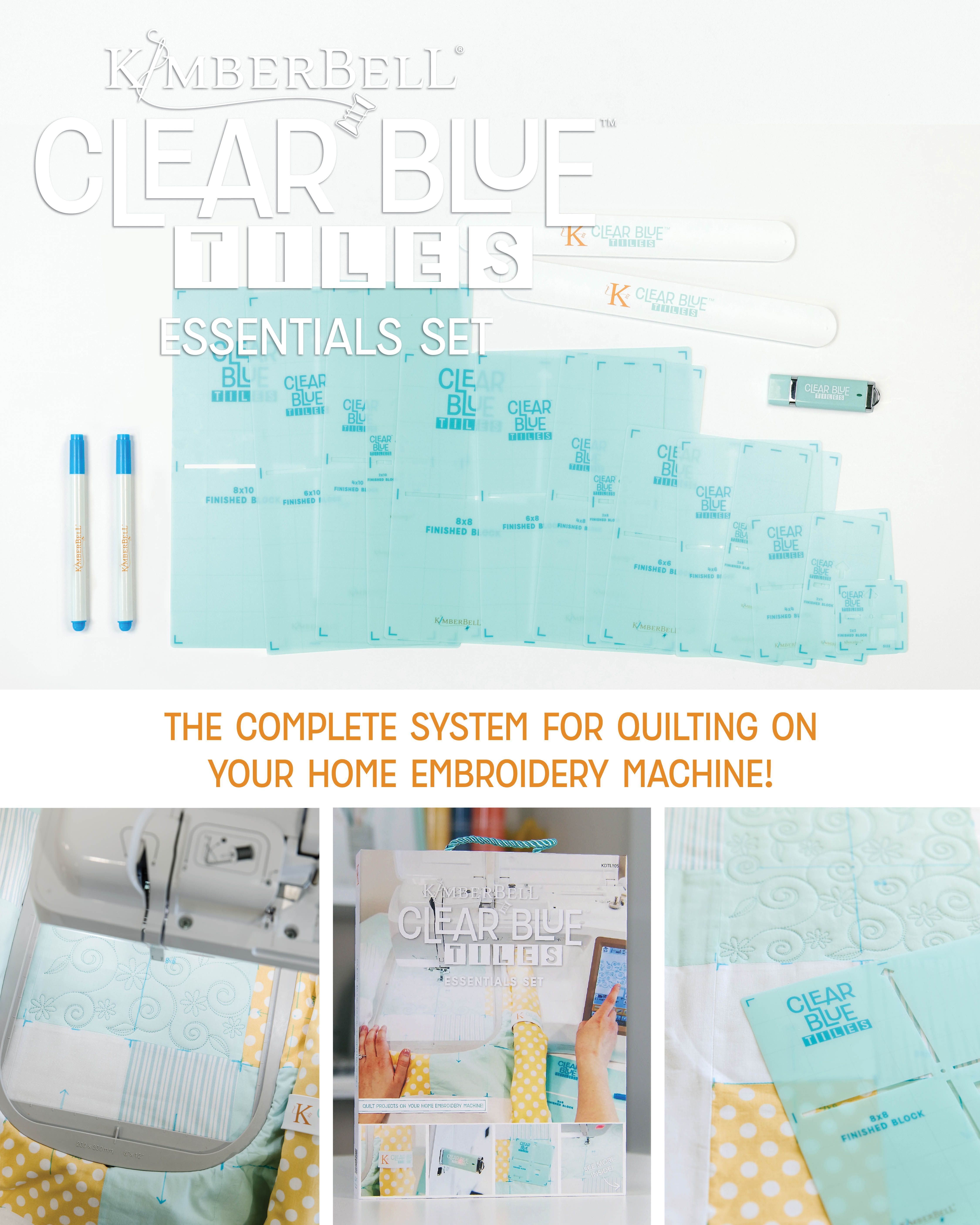 Rossville Quilts | Kimberbell Clear Blue Tiles: Essentials Set